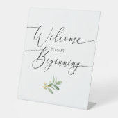 Beginning Water Colorペデスタルサインへようこそ 台座サイン (正面)