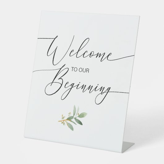 Beginning Water Colorペデスタルサインへようこそ 台座サイン (正面)