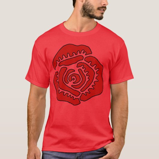 Begonia Flower Red Scarlet Hippie Festival Jam gir Tシャツ (正面)
