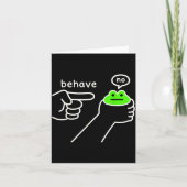 Behave No Funny Frog Meme Humor  カード (正面)