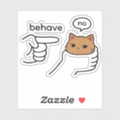 Behave/No Orange Cat, Funny Cat シール (シート)