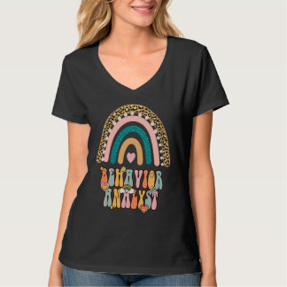Behavior Analyst BCBA Groovy Retro Vintage Rainbow Tシャツ