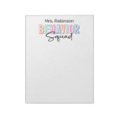 Behavior Therapist Squad Teacher Appreciation  ノートパッド (回転)