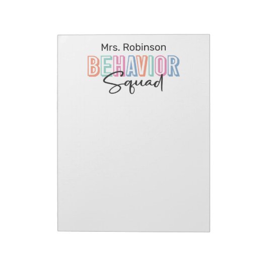 Behavior Therapist Squad Teacher Appreciation  ノートパッド (回転)