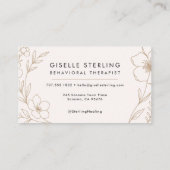 Behavioral Therapist Botanical Floral 名刺 (裏面)