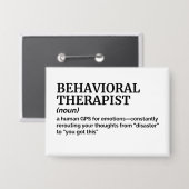 Behavioral Therapist Gift - Funny Definition 缶バッジ (正面/裏面)