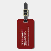 Behavioral Therapist Humor Definition Gift ラゲッジタグ (正面縦)