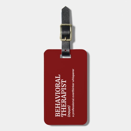 Behavioral Therapist Humor Definition Gift ラゲッジタグ (正面縦)