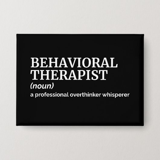 Behavioral Therapist Humor - Funny Definition 缶バッジ (正面)