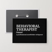 Behavioral Therapist Humor - Funny Definition 缶バッジ (正面/裏面)