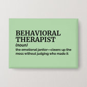 Behavioral Therapist Life - Funny Definition 缶バッジ (正面)