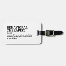 Behavioral Therapist Travel Tag Funny Definition ラゲッジタグ