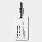 Behavioral Therapist Travel Tag Funny Definition ラゲッジタグ (正面縦)