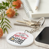 Behind Every Great Bridge Player Funny Saying キーホルダー (正面右)