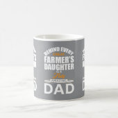 Behind Every Great Farmers Daughter Amazing Dad Co コーヒーマグカップ (中央)
