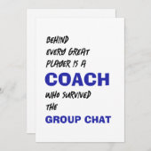 Behind Every Player Coach Flat Thank You Card サンキューカード (正面/裏面)