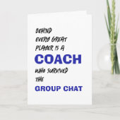 Behind Every Player Coach Folded Thank You Card サンキューカード (正面)