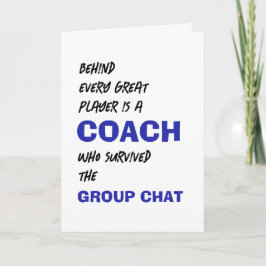 Behind Every Player Coach Folded Thank You Card サンキューカード