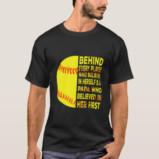 Behind Every Player Is Papa 父の日おめでとう ソフト Tシャツ