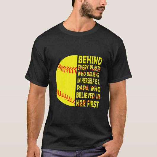 Behind Every Player Is Papa 父の日おめでとう ソフト Tシャツ (正面)