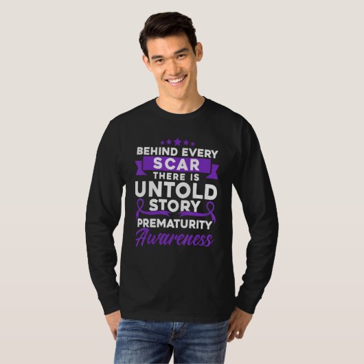 Behind Every Scar Prematurity Awareness 1 Tシャツ (正面フル)