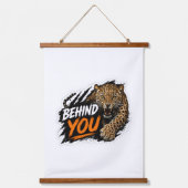 Behind You Leopard ヒョウ柄 吊り下げ型タペストリー (正面)