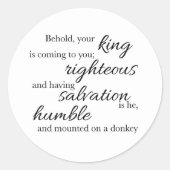 Behold Your King Sticker ラウンドシール (正面)