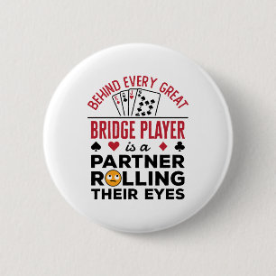 Behy Every 素晴らし Bridge Playerのおもしろいことわざ 缶バッジ