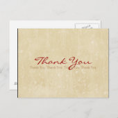 Beigeの背シンプル景に感謝グランジする ポストカード (正面/裏面)