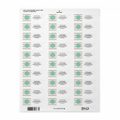 Beigeストライプ Patterns, Mint Green Monogram ラベル (フルシート)