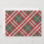 BeigeタータンチェックPlaidクリスマスフォトカード シーズンカード (裏面)