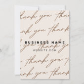 Beigeパッケージのビジネスサンキューカードの挿入 サンキューカード (正面)