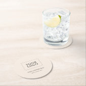 Beigeブランドのカスタムビジネスロゴプロモーション ラウンドペーパーコースター (インサイチュ)