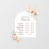 Beigeミントバラとアーチオープン時間ウィンドウにしがみつく ウィンドウサイン (シート)