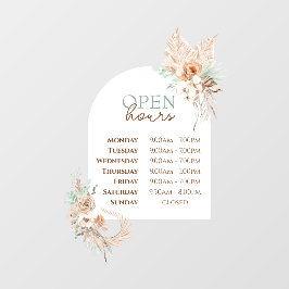 Beigeミントバラとアーチオープン時間ウィンドウにしがみつく ウィンドウサイン