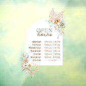 Beigeミントバラとアーチオープン時間ウィンドウにしがみつく ウィンドウサイン (シート3)