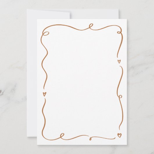 Beige熱気球ジェンダーがリボンの弓を明らかにする 招待状 (裏面)