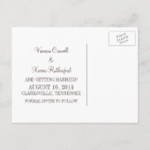 Beige ファンシー Lattice日付はがきを保存 案内ポストカード (裏面)