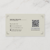 Beige モダン Yourカスタム Logo Photography 名刺 (裏面)