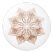 Beige 3D Shiny Mandala セラミックノブ (正面)