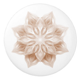 Beige 3D Shiny Mandala セラミックノブ