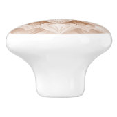 Beige 3D Shiny Mandala Pattern セラミックノブ (側面)