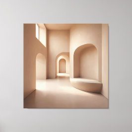 Beige Alcove Space キャンバスプリント