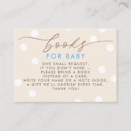 Beige and Blue Books For Baby Request エンクロージャーカード