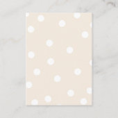 Beige and Blue Diaper Raffle Baby Shower Tickets エンクロージャーカード (裏面)