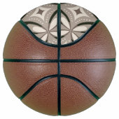 Beige and Brown Retro circular shapes バスケットボール (右)