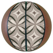 Beige and Brown Retro circular shapes バスケットボール (縦)