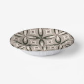 Beige and Brown Retro circular shapes ペーパーボウル (傾斜あり)