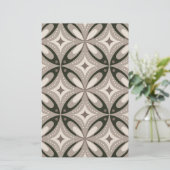 Beige and Brown Retro circular shapes 便箋 (スタンド正面)