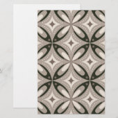 Beige and Brown Retro circular shapes 便箋 (正面/裏面)